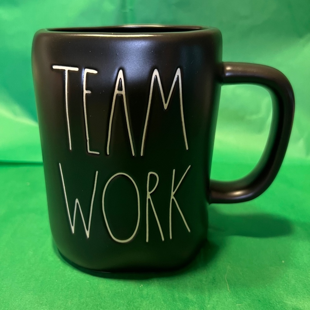 Brand New black Rae Dunn TEAM WORK mug